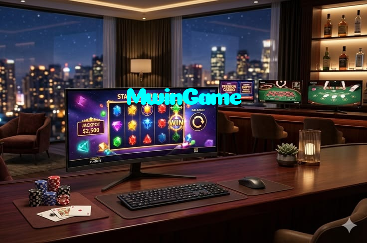 MwinGame casino presented on mobile device in Pakistan with slots and live games